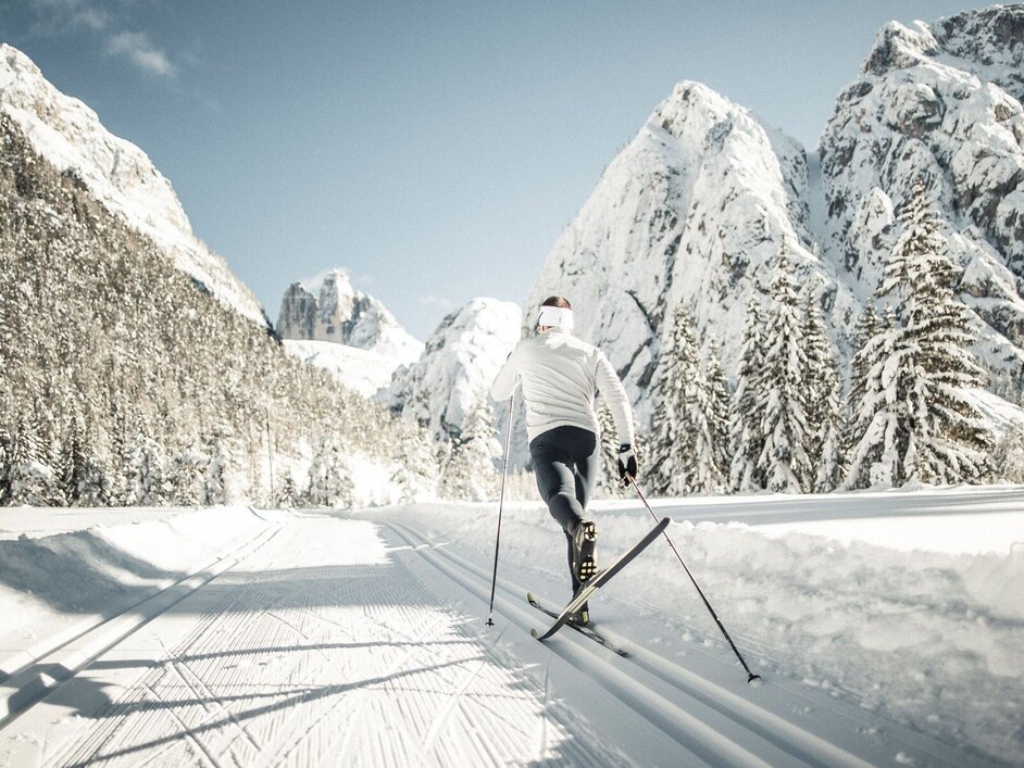 [Translate to Italienisch:] Langlaufen im Hochpustertal Dolomiten